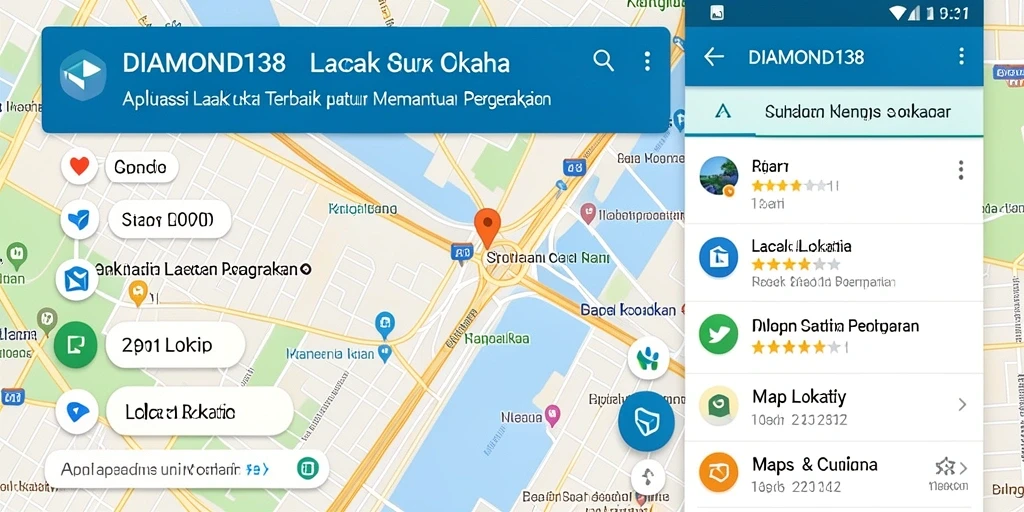 Antarmuka aplikasi DIAMOND138 menampilkan fitur pelacakan lokasi dengan jelas.