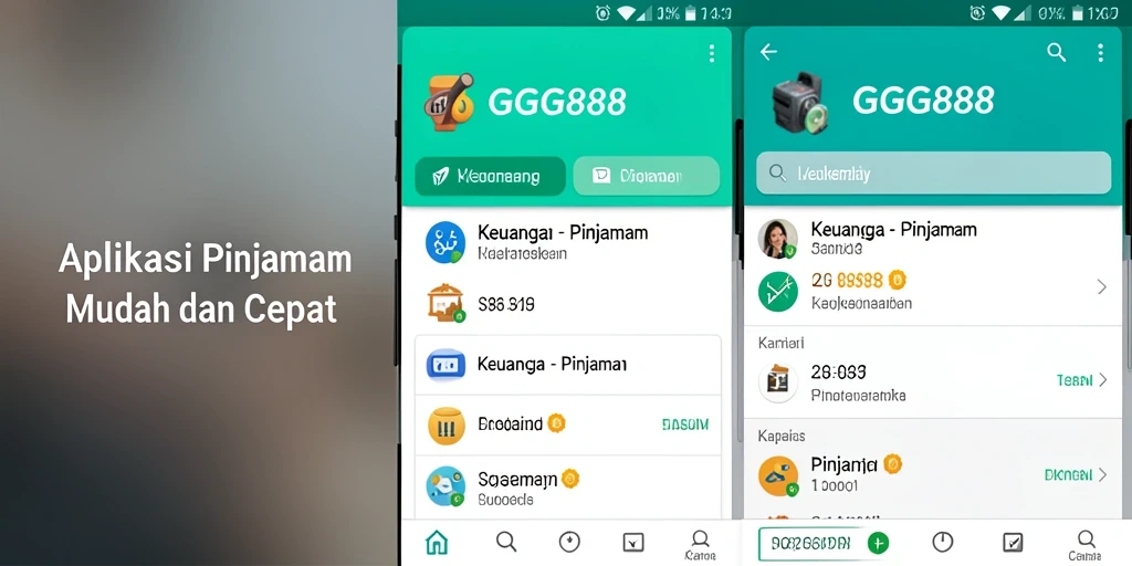 Tampilan antarmuka GGG888 yang memudahkan proses pinjaman.