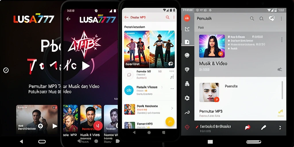 Antarmuka LUSA777 yang ramah pengguna untuk pemutar MP3.