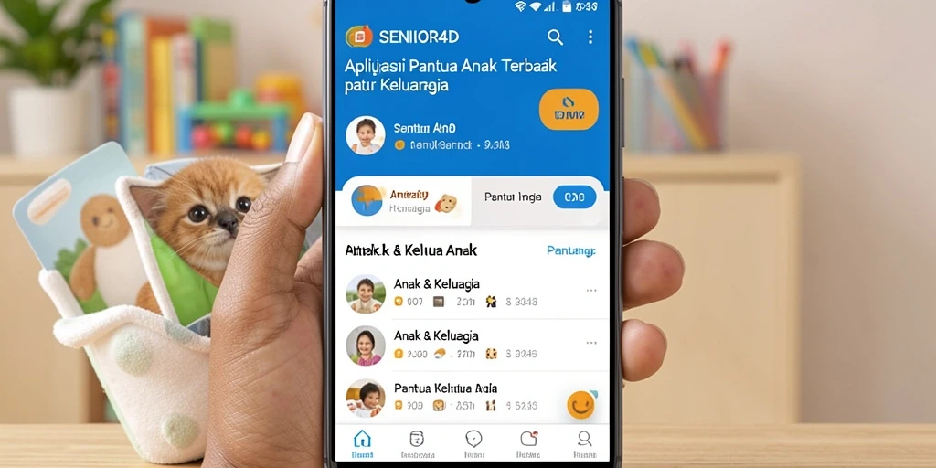 Antarmuka SENIOR4D yang intuitif untuk pemantauan anak.